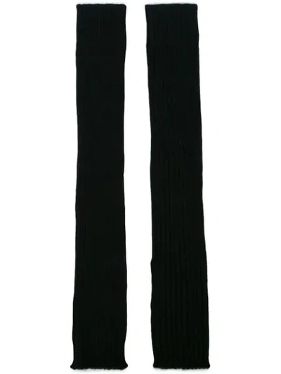 Shop Rick Owens Cashmere Arm Warmers In Black