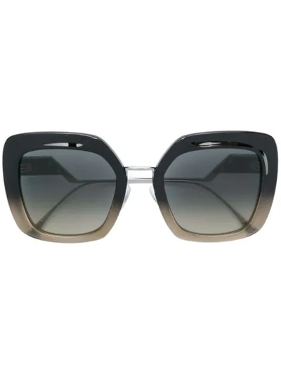 Shop Fendi Oversized Frame Sunglasses In Black