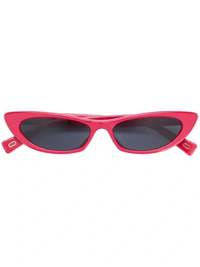 Shop Marc Jacobs Cat-eye Tinted Sunglasses In Red
