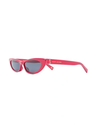 Shop Marc Jacobs Cat-eye Tinted Sunglasses In Red