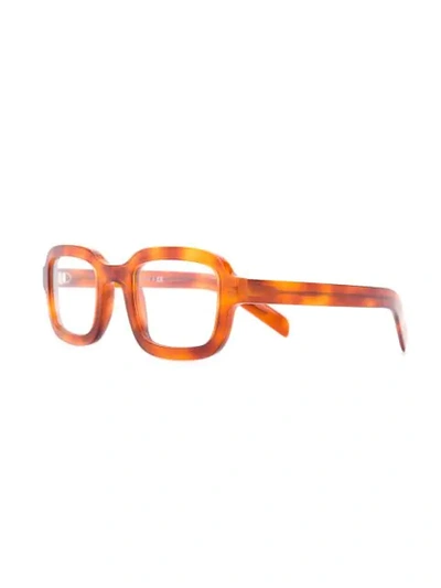 Shop Prada Rectangular Frame Glasses In Orange