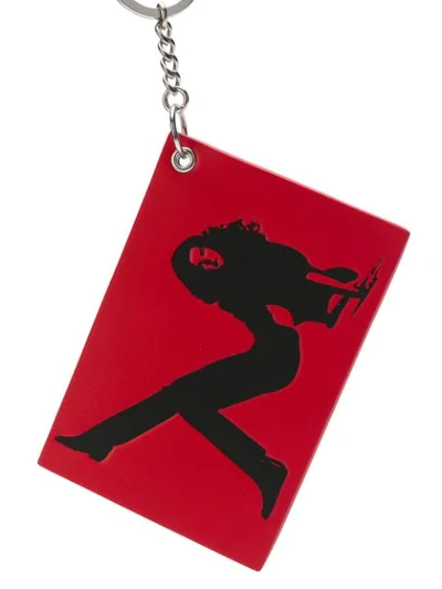 Shop Calvin Klein Jeans Est.1978 Brooke Shields Keychain In Red