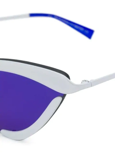 Shop Le Specs X Adam Selman The Scandal Mirrored Sunglasses In White