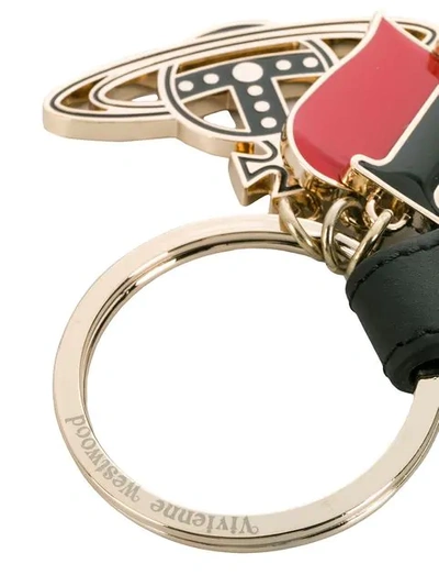 Shop Vivienne Westwood Orb Keyring In Black