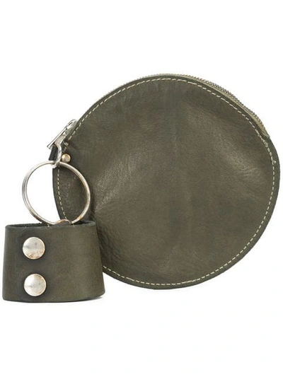 Shop Guidi Round Pouch Bag In Green