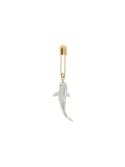 Shop Ambush Shark Pin Earring In Silver