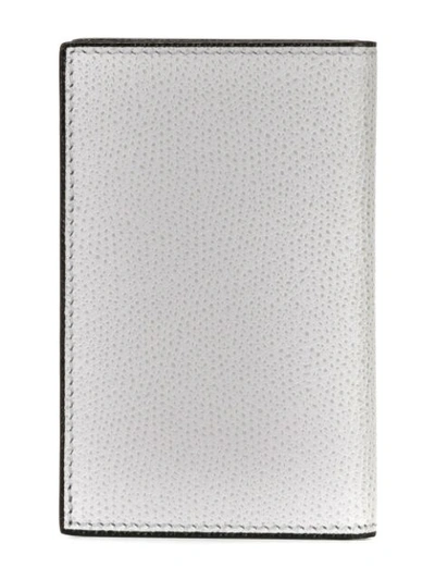 Shop Valextra Classic Cardholder In Grey