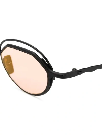 Shop Kuboraum Square Tinted Sunglasses In Black