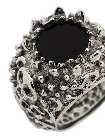 Shop Emanuele Bicocchi Baroque Round Ring In Silver