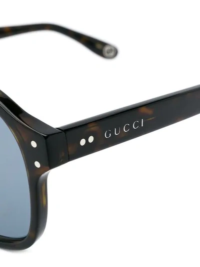 Shop Gucci Aviator Sunglasses In 002 Havana Havana Grey