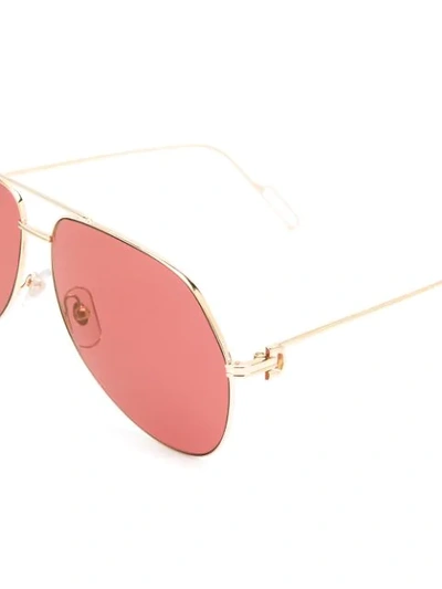 Shop Cartier Première De  Pilot-frame Sunglasses In Gold