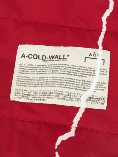 A-COLD-WALL* LOGO印花围巾 - 红色
