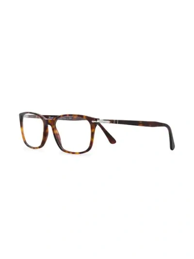 Persol Square Eyeglasses In Brown