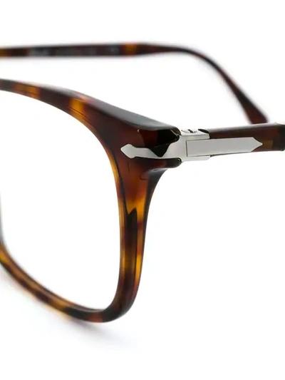 Persol Square Eyeglasses In Brown