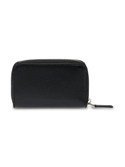 Shop Prada Saffiano Leather Padlock Holder In Black