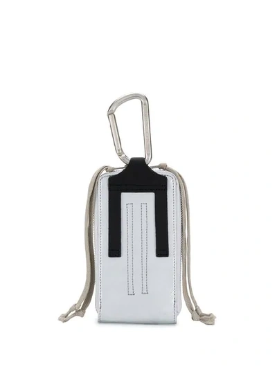 Shop Rick Owens Drkshdw Keychain Zip In Silver