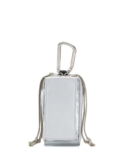 Shop Rick Owens Drkshdw Keychain Zip In Silver
