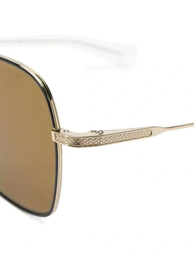 Shop Dita Eyewear Flight Seven Glasses In Gold