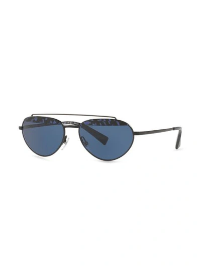 Shop Alain Mikli Round Frame Sunglasses In Black