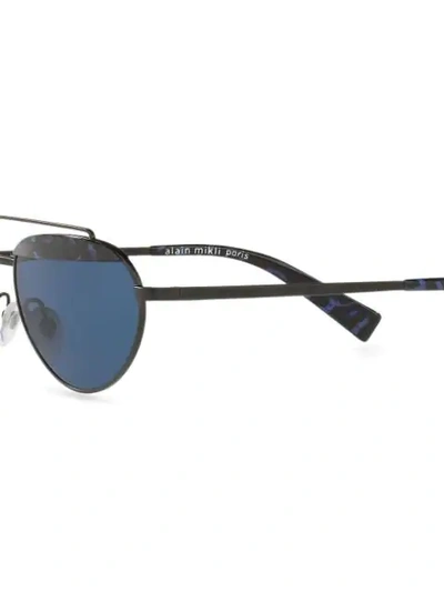 Shop Alain Mikli Round Frame Sunglasses In Black