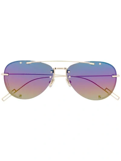 Shop Dior Chroma1 Sunglasses In Metallic