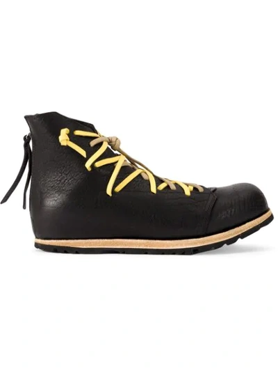 Shop Artselab Lace-up Boots In Black