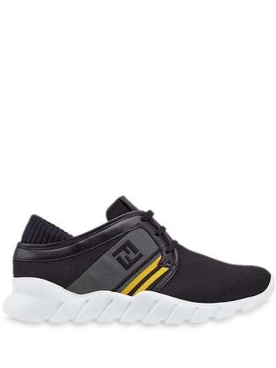 Shop Fendi Tech Fabric Sneakers In Grey