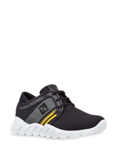 Shop Fendi Tech Fabric Sneakers In Grey