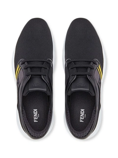 Shop Fendi Tech Fabric Sneakers In Grey