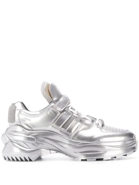 maison margiela metallic sneakers