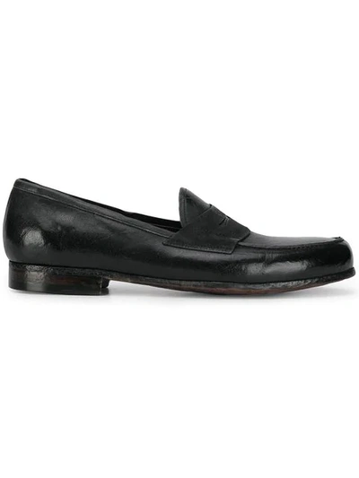 Shop Lidfort Classic Penny Loafers In Black