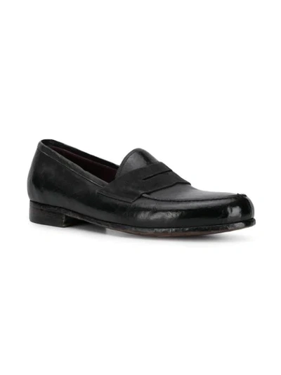 Shop Lidfort Classic Penny Loafers In Black