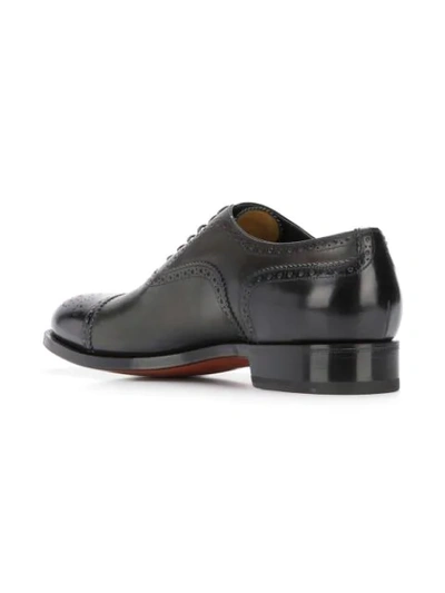 Shop Santoni Classic Oxford Shoes - Black