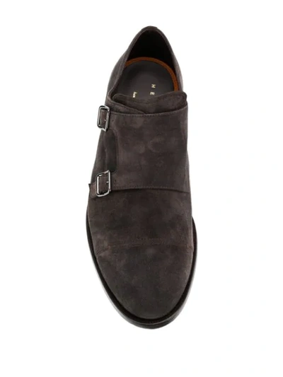 Shop Henderson Baracco Classic Monk Shoes In Brown
