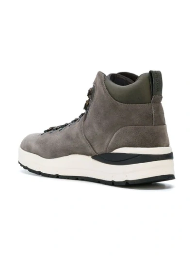 Shop Woolrich Low-heel Lace-up Boots - Grey