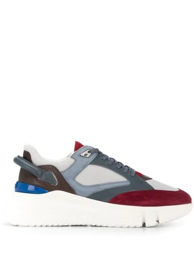 Shop Buscemi Veloce Sneakers In 9464 Grey/bordeaux