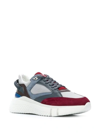 Shop Buscemi Veloce Sneakers In 9464 Grey/bordeaux