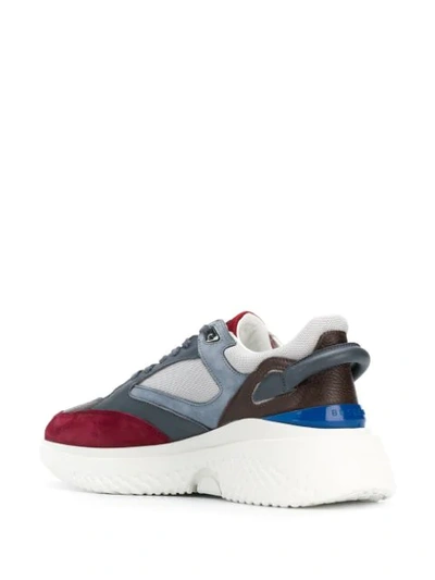 Shop Buscemi Veloce Sneakers In 9464 Grey/bordeaux