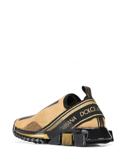 Shop Dolce & Gabbana Sorrento Melt Sneakers In Black ,gold