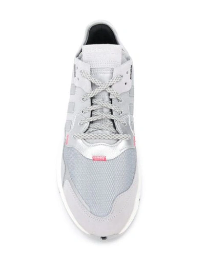 Shop Adidas Originals Nite Jogger Trainers In Grey