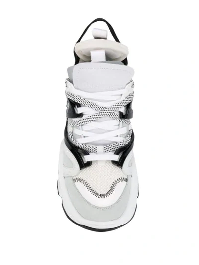 Shop Dsquared2 Backyard Punk The Giant Sneakers In White