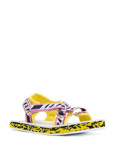 Shop Kenzo Logo Print Sandals In Pink