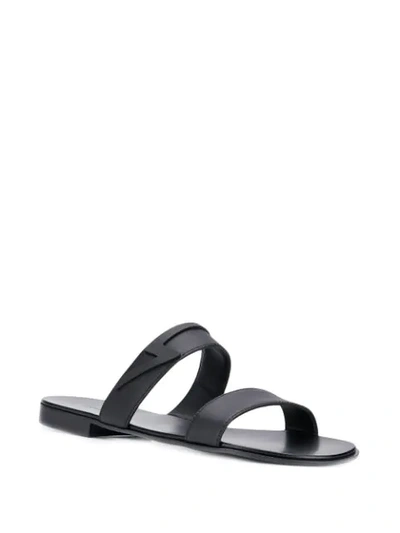 GIUSEPPE ZANOTTI ZAK FLASH SANDALS - 黑色