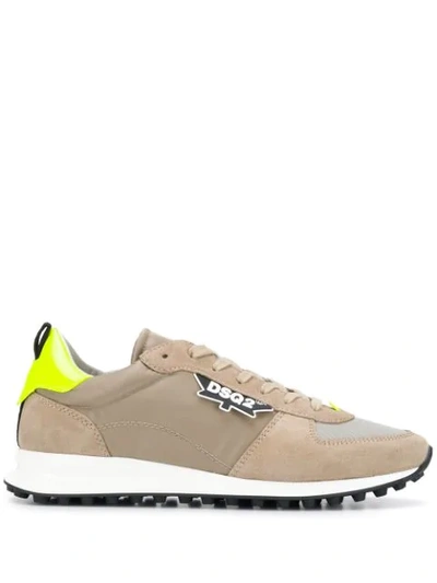 Shop Dsquared2 Running Hiker Sneakers In Neutrals