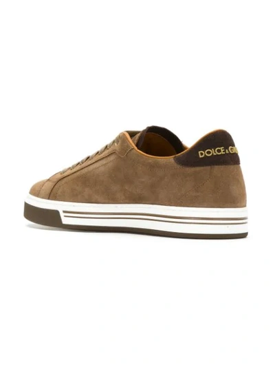 Shop Dolce & Gabbana Lace-up Sneakers In Brown