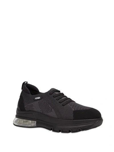 Shop Fendi Slip-on-sneakers Mit Logo In Black