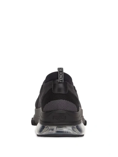 Shop Fendi Slip-on-sneakers Mit Logo In Black