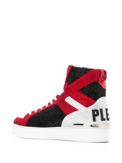 Shop Philipp Plein Embellished Hi-top Sneakers In Black