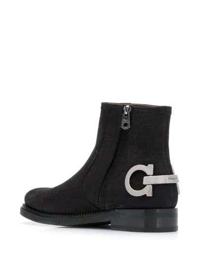 Shop Ferragamo Bankley Boots In Black