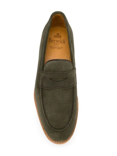 Shop Berwick Shoes Classic Slip In Green